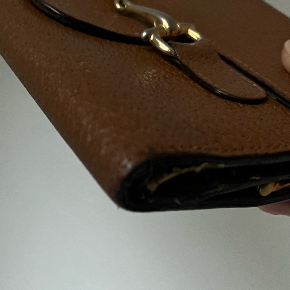 Authentic Gucci Horsebit Vintage Leather Trifold Wallet - Picture 8 of 10